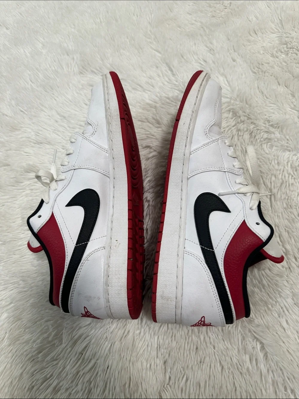 ❤️ Jordan 1 Low White University Red Shoe